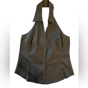 White House Black Market Black Halter Blouse